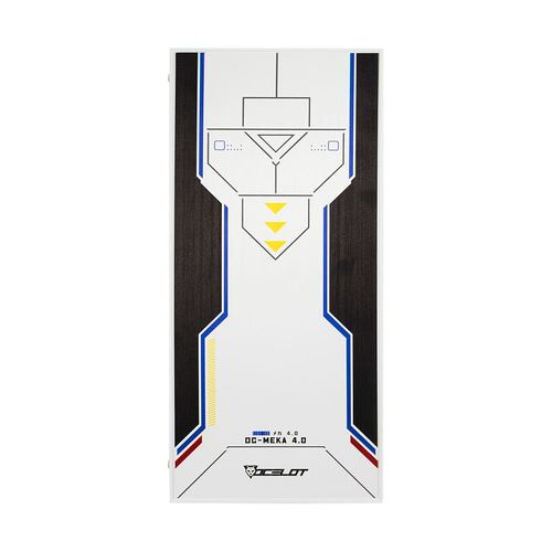 Gabinete Ocelot Gaming OC-MEKA 4.0, E-ATX, Cristal Templado, incluye 3 Ventiladores ARGB, sin Fuente, Blanco.