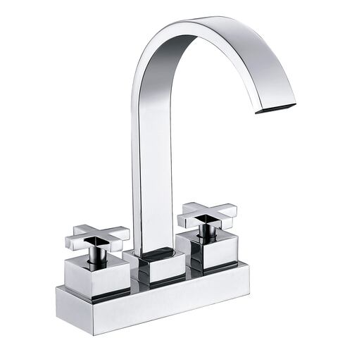 MEER Faucets by CNX | Mezcladora para Lavabo de Baño, Grifo para Lavabo de Baño Cromado, Llave Mezcladora para Baño de Acero Inoxidable, Zinc y Latón.