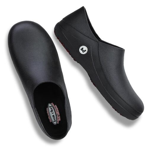 Zapatos para chef anti punción, color negro, marca Bon Chef, mod. 1005260