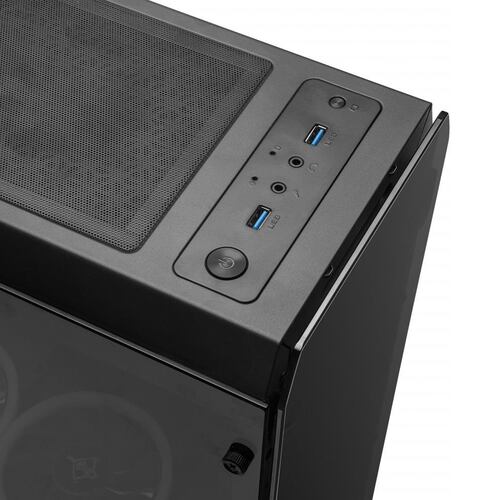 Gabinete Yeyian Krypton ATX, Cristal Templado, sin Fuente, Negro.