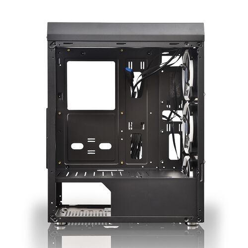 Gabinete Yeyian Krypton ATX, Cristal Templado, sin Fuente, Negro.