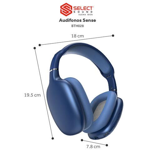 Select Sound Audífonos Inalámbricos Bluetooth Cancelación De Ruido Sense BTH028