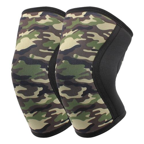 Rodilleras Neopreno Deportivas 7mm Levantamiento de Pesas Diseño Camuflaje Talla L 