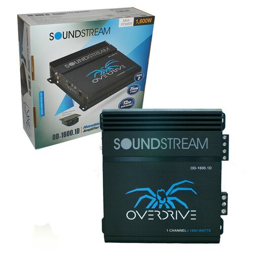 Amplificador Soundstream OD.1600.1D 400W RMS Clase D 1 Canal