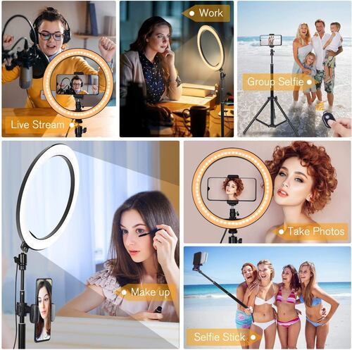 Aro de Luz para Selfie de 10" con Tripie.