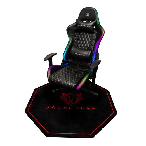 ALFOMBRA GAMER BALAM RUSH ANTIDERRAPE NEGRO - NARANJA