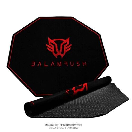 ALFOMBRA GAMER BALAM RUSH ANTIDERRAPE NEGRO - NARANJA