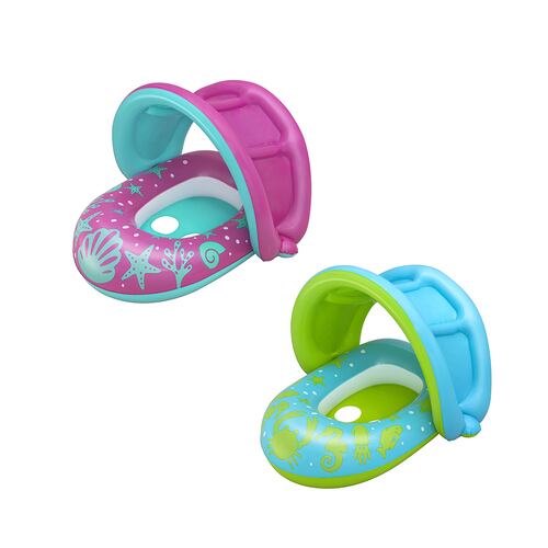 Silla Inflable Salvavidas Para Bebé De Color Con Techo