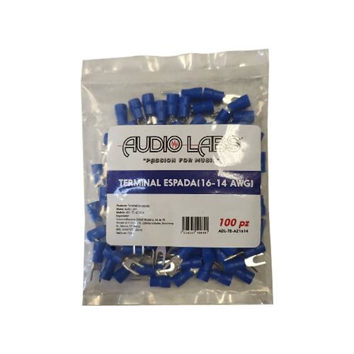 Terminal Espada Azul Audio Labs ADL-TE-AZ1614  Calibre 16-14 100 PZ.