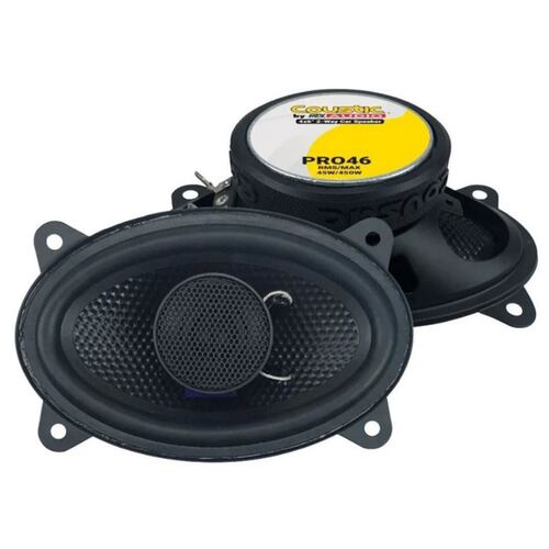 Bocinas Coaxiales Coustic PRO46 De 4x6 PulG 2 Vías 450w 45w Rms.