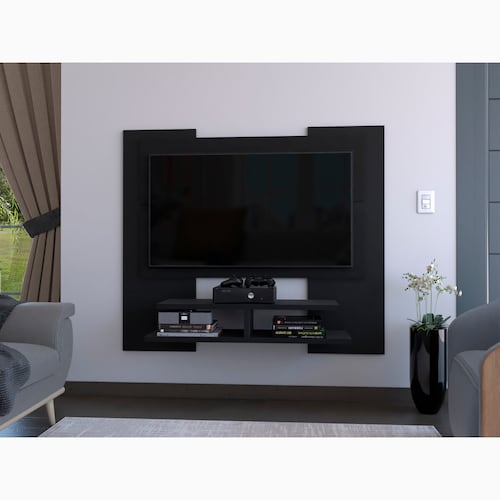 PANEL ARMABLE PARA TV 55"MODELO ELTON COLOR CHOCOLATE.