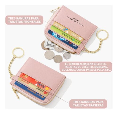Tarjetero Mujer Carteras De Dama Carteras De Mujer negro
