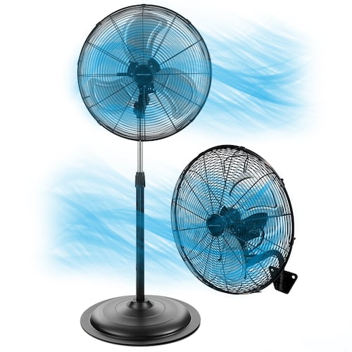 Ventilador Industrial De Pedestal Pared 2 En 1 Uso Rudo jardín exteriores Bodega Centro De Trabajo Comercio Eventos Beckon.