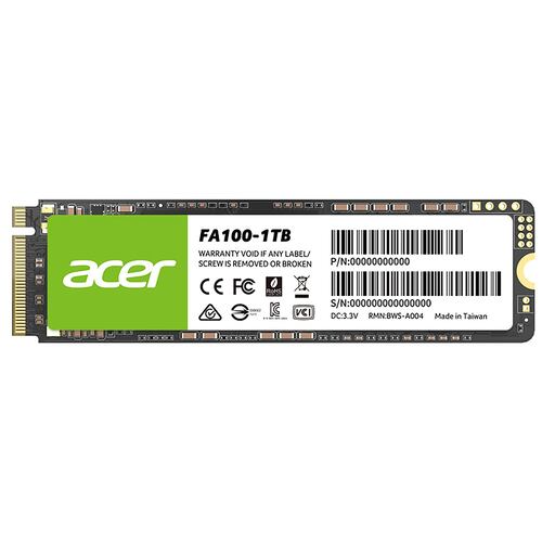Unidad de Estado Sólido Acer FA100 de 512 GB, M2 2280, NVMe PCIe Gen 3X4, 3300/2700 MB/s.