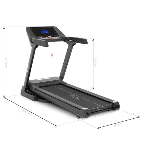 Eleva Caminadora eléctrica Negro | 3HP | 24 programas de entrenamiento | 1 a 20 km/h | con bluetooth y aplicación móvil | bocina integrado.