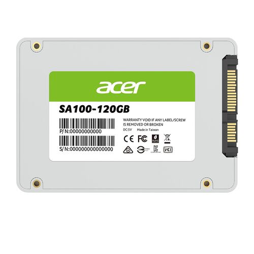 Unidad de Estado Sólido Acer SA100 de 120 GB, SATA 2.5'', 560/500 MB/s.