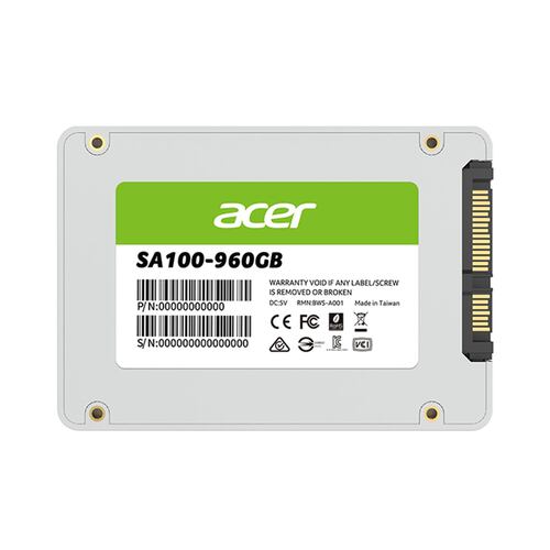 Unidad de Estado Sólido Acer SA100 de 960 GB, SATA 2.5'', 560/500 MB/s.