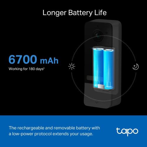 Videoportero Inteligente con Bateria Tp-link Tapo D230S1 2K Google Alexa