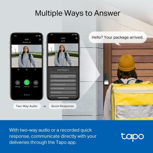 Videoportero Inteligente con Bateria Tp-link Tapo D230S1 2K Google Alexa
