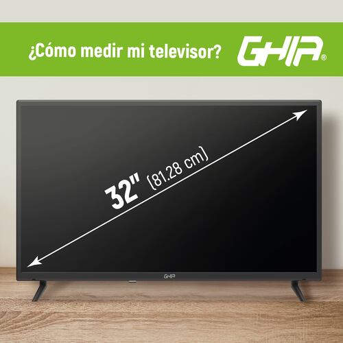 Televisión de 32'' Ghia Orizzonte G32BHD22, HD, Básica.