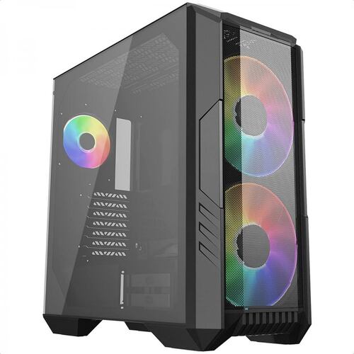 Gabinete Cooler Master HAF 500 ARGB USB3 4 Ventiladores Vidrio Templado Negro H500-KGNN-S00