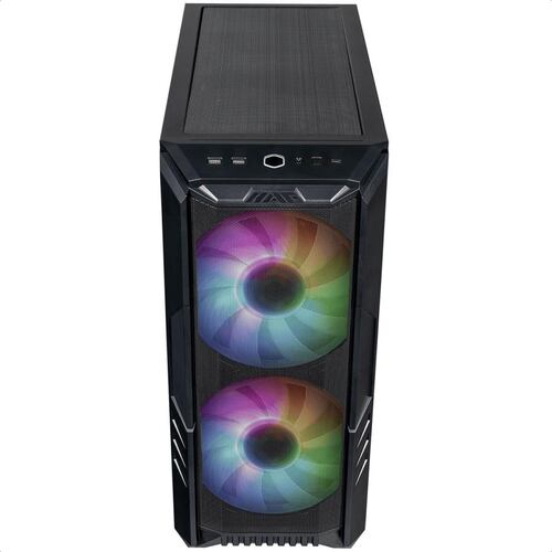 Gabinete Cooler Master HAF 500 ARGB USB3 4 Ventiladores Vidrio Templado Negro H500-KGNN-S00