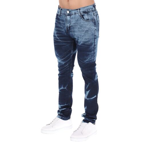 Pantalón Skinny Jeans De Mezclilla Color Moteado Para Hombre
