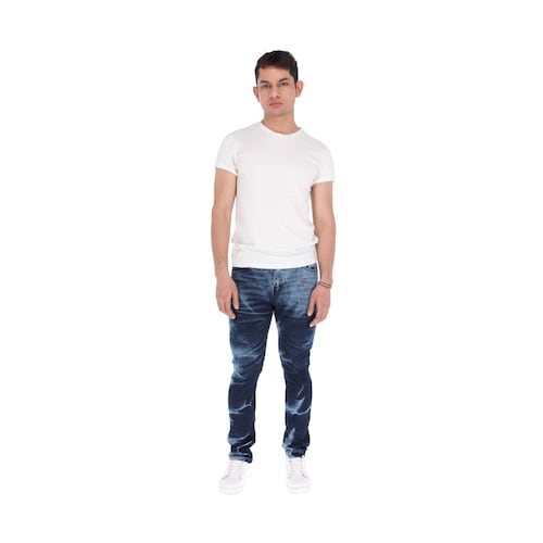 Pantalón Skinny Jeans De Mezclilla Color Moteado Para Hombre