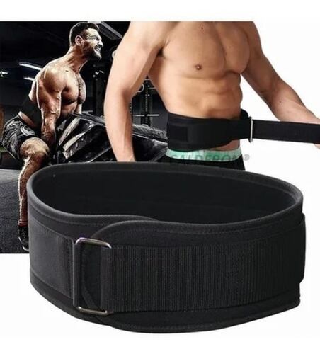 Cinturón Gimnasio Pesas Crossfit Lesión Lumbar negro tella S