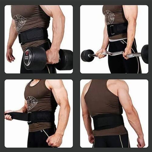 Cinturón Gimnasio Pesas Crossfit Lesión Lumbar negro tella S