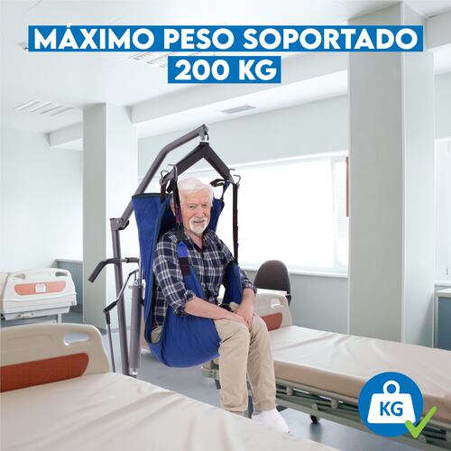 Onof Grua Hidraulica para Pacientes | Control de descenso | ajuste de apertura | 200 kg |.