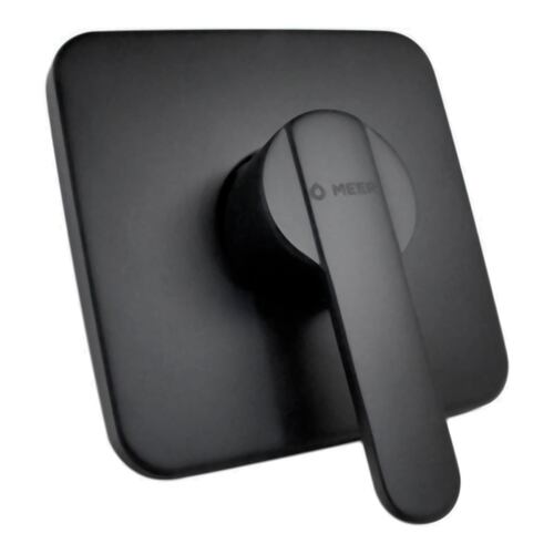 MEER Faucets By CNX | Mezcladora Monomando para Regadera, Llave para Regadera Cuadrada de Baño, Latón Negro Mate