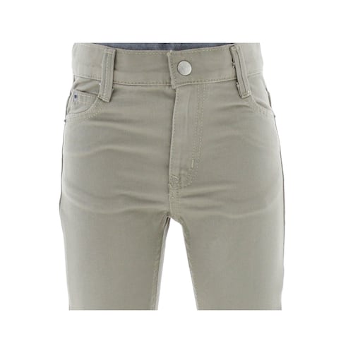 Pantalon Jeans Gabardina Para Niño Color Beige 3690 2 a 18 Años.