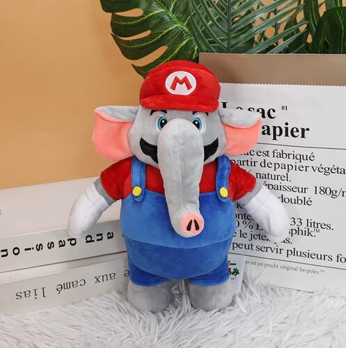 Peluche Super Mario Wonder Mario Elefante Nintendo 27 Cm