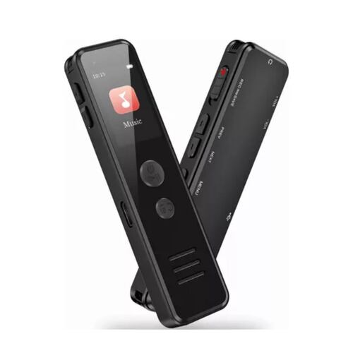 64gb Grabadora De Voz Digital, Reproductor Mp3 Con Pantalla NEGRO