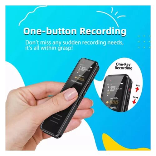 64gb Grabadora De Voz Digital, Reproductor Mp3 Con Pantalla NEGRO