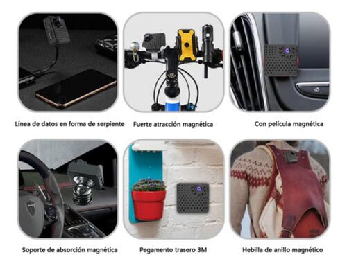 Mini Cámara Wifi Hd 1080p Con Visión Nocturna NEGRO