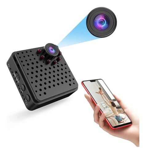 Mini Cámara Wifi Hd 1080p Con Visión Nocturna NEGRO