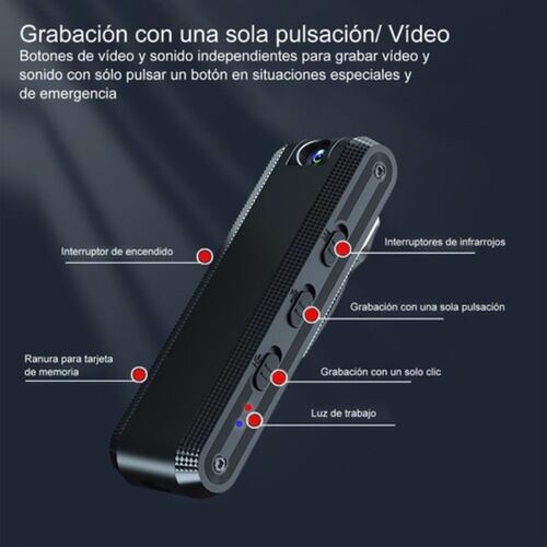 Cámara Web Altumar Mini De 64 Gb, Cámaras Espía 1080p NEGRO
