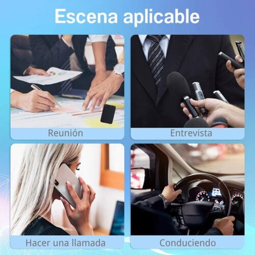 Mini Grabadora De Voz,64gb Grabadora Activada Por Voz NEGRO