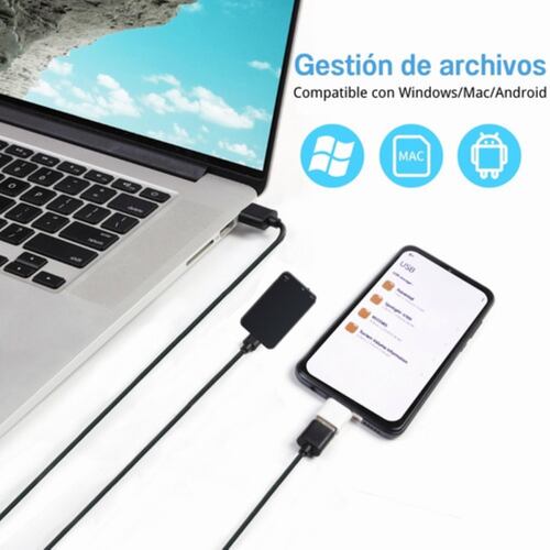 Mini Grabadora De Voz,64gb Grabadora Activada Por Voz NEGRO