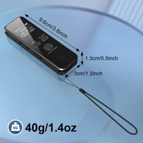 60horas Grabadora De Voz, 64gb Grabadora Activada Por Voz NEGRO
