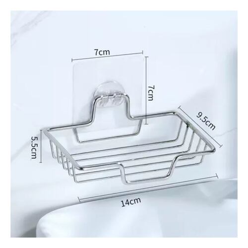 Jabonera De Acero Inoxidable Para Baño Plegable A La Pared Plata 