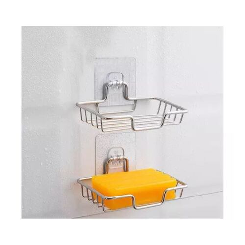 Jabonera De Acero Inoxidable Para Baño Plegable A La Pared Plata 