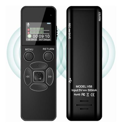 64gb Grabadora De Voz Portátil, Grabadora Activada Por Voz NEGRO