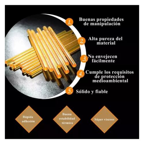 100pcs Amarillo Barras De Silicon Alta Viscosidad 11 270mm 