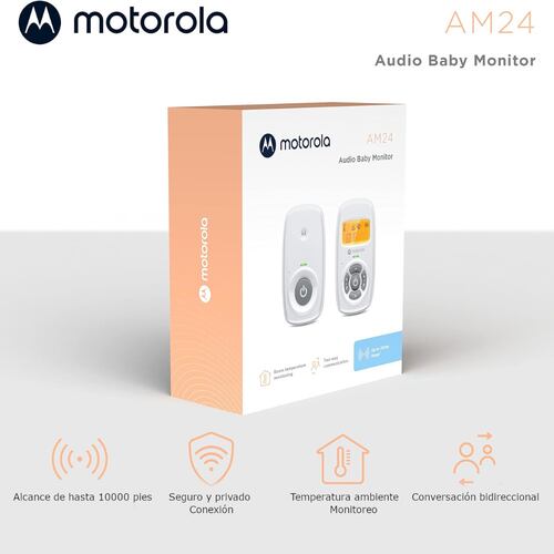 Monitor de audio Bebe MOTOROLA pantalla temperatura.