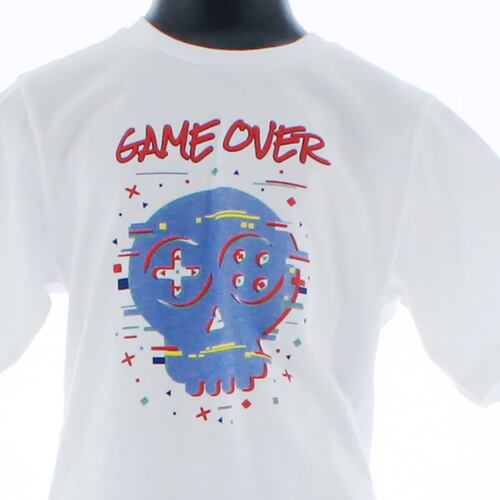 Playera Blanca para Niño T Shirt 2 a 18 Años 3696.