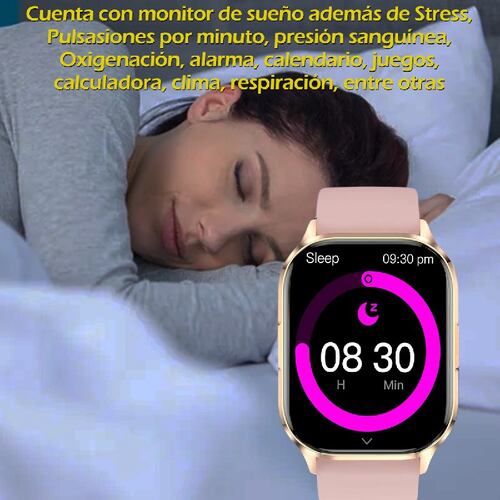Smartwatch Reloj Inteligente HK-21 Pantalla AMOLED Serie 6 Rosa.