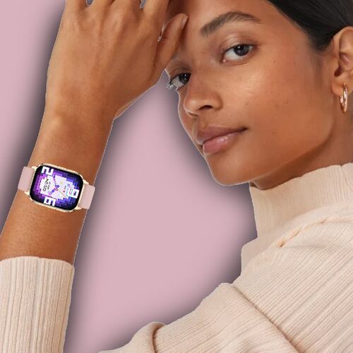 Smartwatch Reloj Inteligente HK-21 Pantalla AMOLED Serie 6 Rosa.